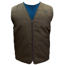 Vest with electric heating Owl brown