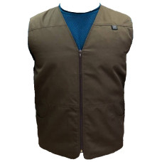 Vest with electric heating Owl brown